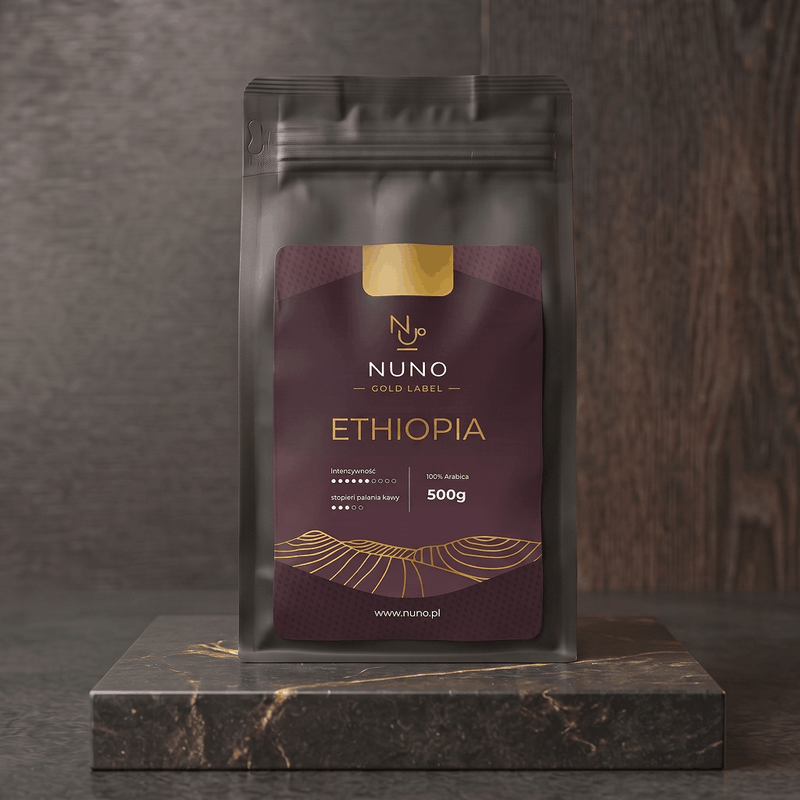 Kawa Ethiopia Gold z serii Nuno Gold Label - świeżo palona rzemieślnicza kawa speciality Nuno