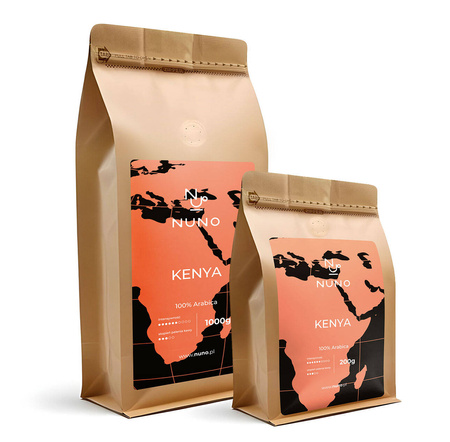 ZESTAW KAWA ZIARNISTA NUNO KENIA 1000G + 200G GRATIS! ŚWIEŻA 72H OD WYPALENIA
