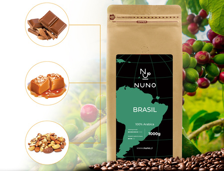 KAWA ZIARNISTA BRASIL 100% ARABICA 2kg ŚWIEŻA 72H OD WYPALENIA