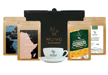 ZESTAW PREZENTOWY DLA NAUCZYCIELA NUNO 4X KAWA ZIARNISTA FILIŻANKA 80 ML