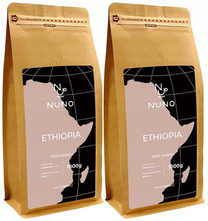 KAWA ZIARNISTA NUNO ETHIOPIA 100% ARABICA 2kg ŚWIEŻA 72H OD WYPALENIA
