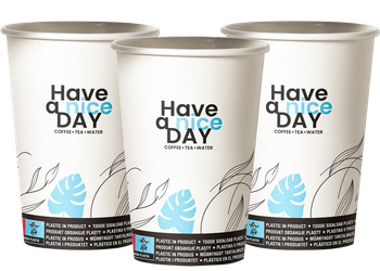 HAVE A NICE DAY 340ML KUBEK, KUBKI PAPIEROWE JEDNORAZOWE 340 ML - 53 SZT. (RĘKAW)