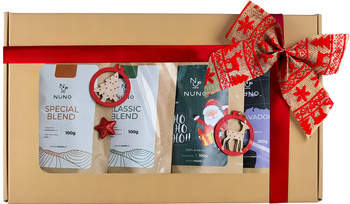 Kawa ziarnista Zestaw 4x100g Nuno - Świąteczny, prezentowy