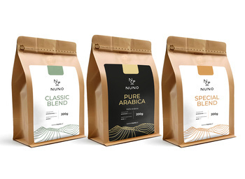 ZESTAW KAW ZIARNISTYCH ŚWIEŻO PALONYCH NUNO 3X200G