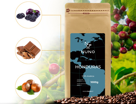 KAWA HONDURAS ŚWIEŻA 100 % ARABICA 72H OD WYPALENIA NUNO 3 KG