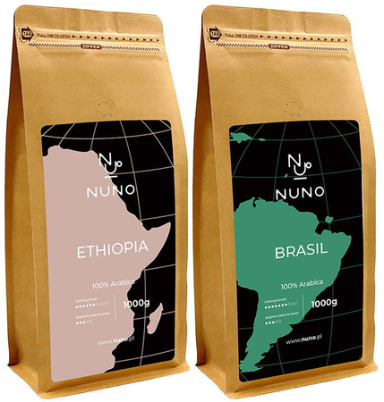 KAWA ZIARNISTA NUNO ETHIOPIA/BRASIL 2000 G