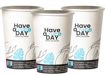 HAVE A NICE DAY 180ML KUBEK, KUBKI PAPIEROWE JEDNORAZOWE 180ML - 65 SZT. (RĘKAW)